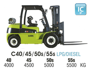 Clark C40S IC Pneumatic Forklift